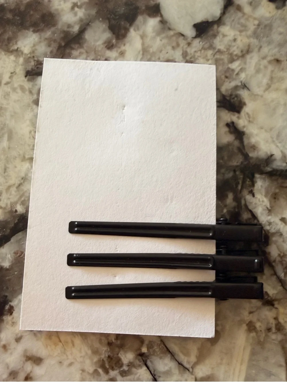 CHANEL Black & White Logo Hair Clips - Set of 3